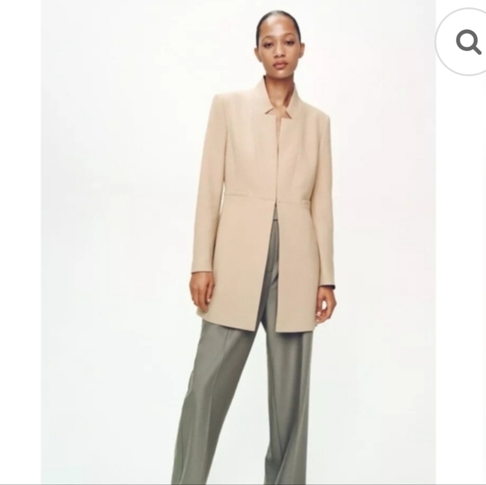 *Please Read* Zara Inverted Lapel Beige/Cream Women's Frock Coat *Call Out*